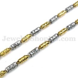 Exquisite Goldene Titan-Halskette Für Herren
