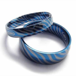 4 Mm Blauer Titanring Für Damen