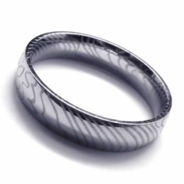 4 Mm Damen-Ring Aus Silber Und Titan