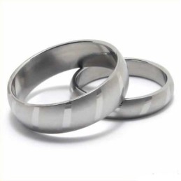 6 Mm Gewölbter Unisex-Titanring