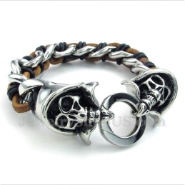 Herren Titan Sensenmann Lederarmband