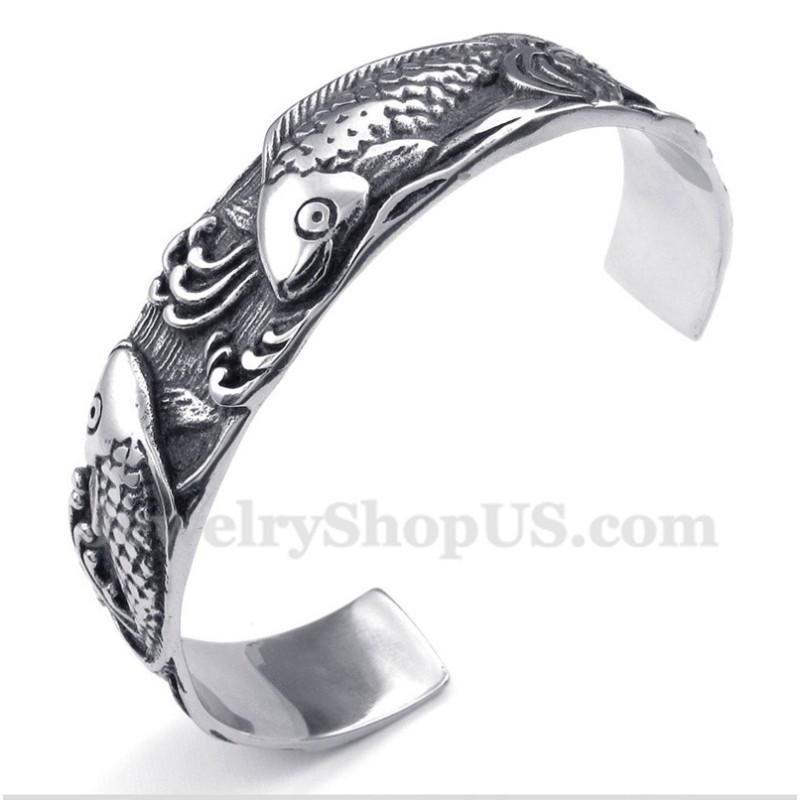 Herrenarmband Aus Titan Mit Fischmuster Herrenarmband Aus Titan Mit Fischmuster