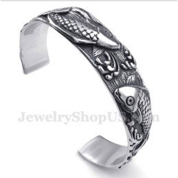 Herrenarmband Aus Titan Mit Fischmuster
