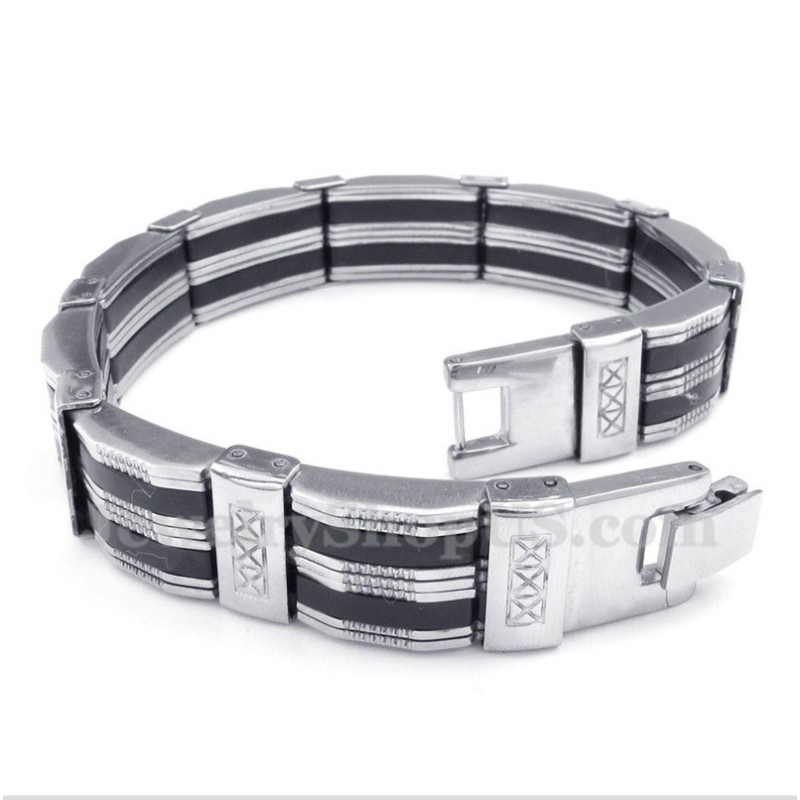 Herrenarmband Aus Titan Und Kautschuk Herrenarmband Aus Titan Und Kautschuk
