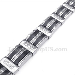 Herrenarmband Aus Titan Und Kautschuk