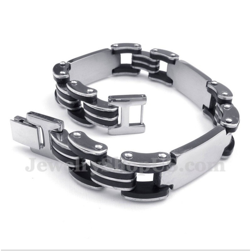 Herrenarmband Aus Titan Und Kautschuk Herrenarmband Aus Titan Und Kautschuk