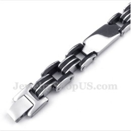 Herrenarmband Aus Titan Und Kautschuk