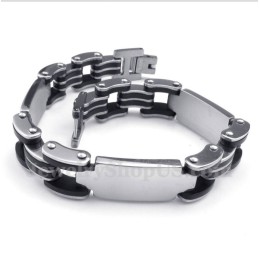 Herrenarmband Aus Titan Und Kautschuk