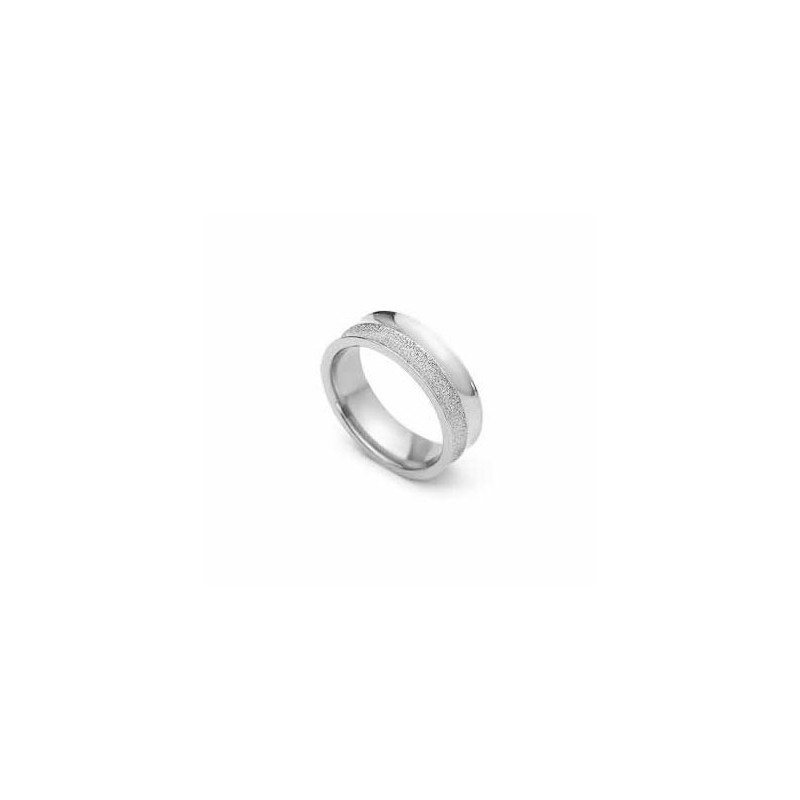 Gebürsteter 6-Mm-Ring Aus Titan Und Silber Gebürsteter 6-Mm-Ring Aus Titan Und Silber