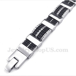 Herrenarmband Aus Titan Und Kautschuk