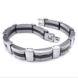 Herrenarmband Aus Titan Und Kautschuk