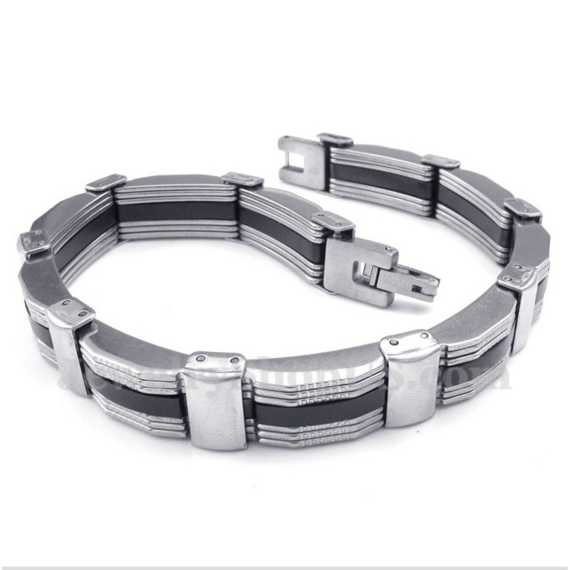Herrenarmband Aus Titan Und Kautschuk Herrenarmband Aus Titan Und Kautschuk
