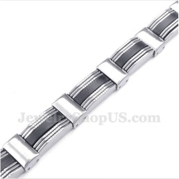 Herrenarmband Aus Titan Und Kautschuk