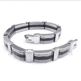 Herrenarmband Aus Titan Und Kautschuk