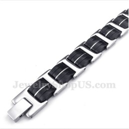 Herrenarmband Aus Titan Und Kautschuk