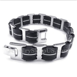 Herrenarmband Aus Titan Und Kautschuk