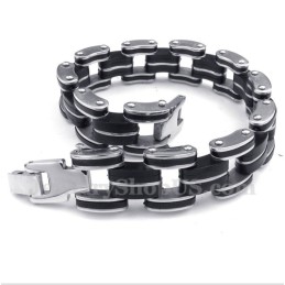 Herrenarmband Aus Titan Und Kautschuk