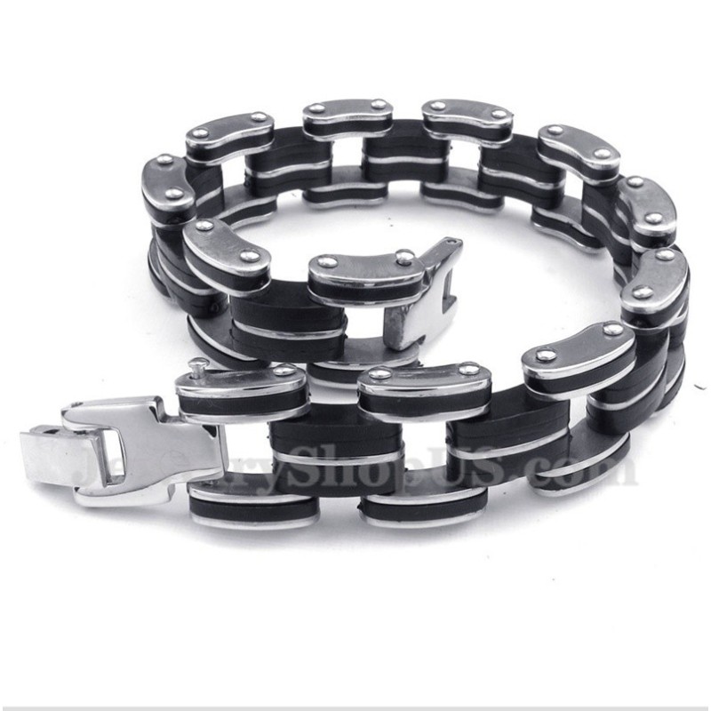 Herrenarmband Aus Titan Und Kautschuk Herrenarmband Aus Titan Und Kautschuk