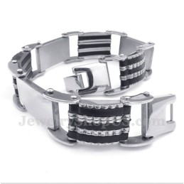 Herrenarmband Aus Titan Und Kautschuk