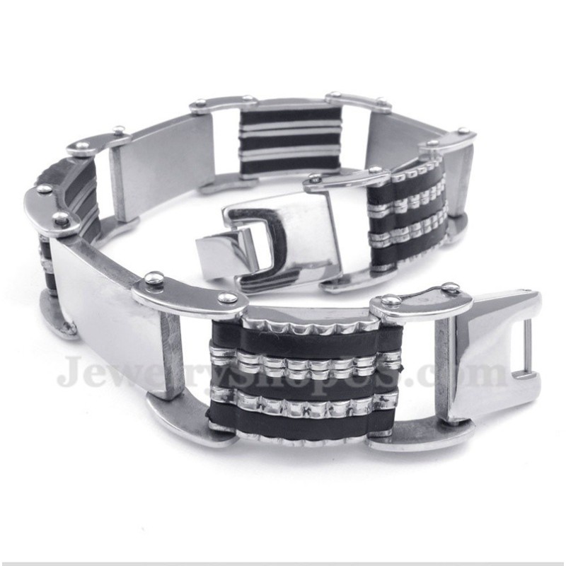 Herrenarmband Aus Titan Und Kautschuk Herrenarmband Aus Titan Und Kautschuk