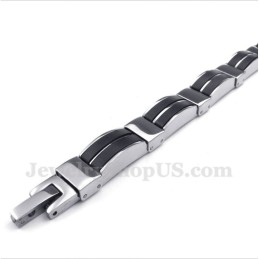 Herrenarmband Aus Titan Und Kautschuk