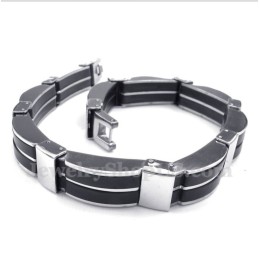 Herrenarmband Aus Titan Und Kautschuk