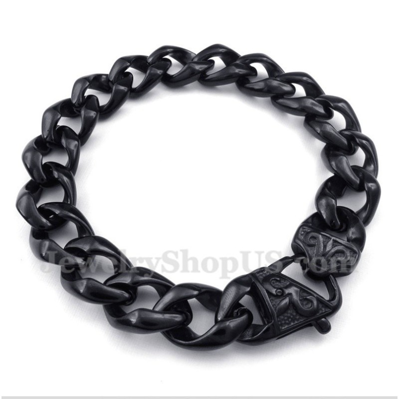 Schwarzes Titan-Gussarmband Für Herren Schwarzes Titan-Gussarmband Für Herren