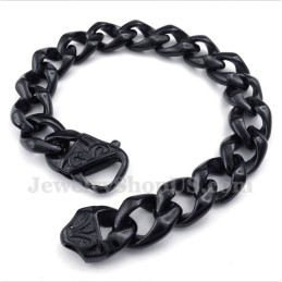 Schwarzes Titan-Gussarmband Für Herren