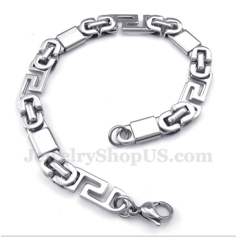Herrenarmband Aus Titan Mit Griechischem Mäandermuster Herrenarmband Aus Titan Mit Griechischem Mäandermuster
