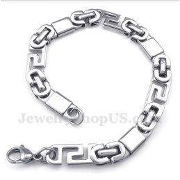 Herrenarmband Aus Titan Mit Griechischem Mäandermuster