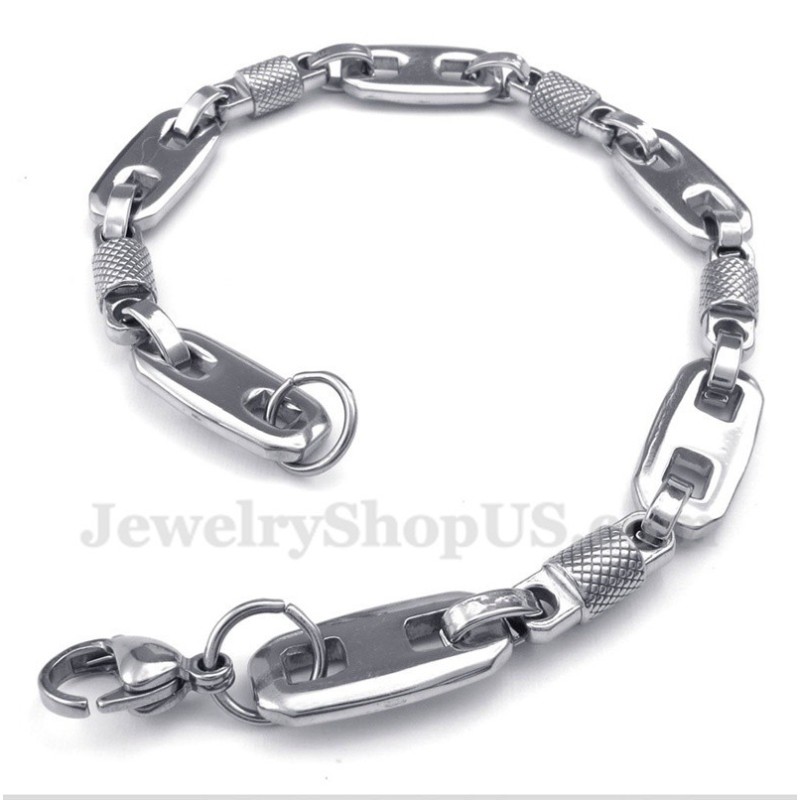 Herrenarmband Aus Titan Mit Runden Perlen Herrenarmband Aus Titan Mit Runden Perlen