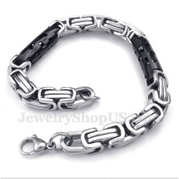 Herrenarmband Aus Titan Mit Schwarzem Zylinder