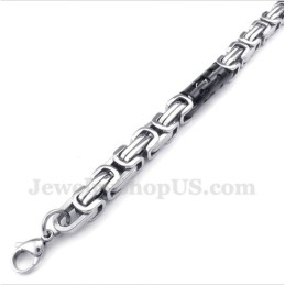Herrenarmband Aus Titan Mit Schwarzem Zylinder