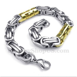 Herren-Zylinderarmband Aus Titan Und Gold
