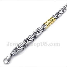 Herren-Zylinderarmband Aus Titan Und Gold