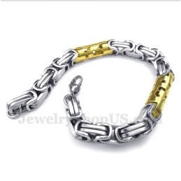 Herren-Zylinderarmband Aus Titan Und Gold