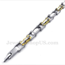 Gezacktes Titan-Gold-Armband Für Herren