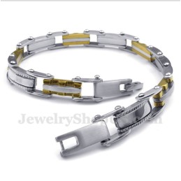 Gezacktes Titan-Gold-Armband Für Herren