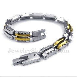 Gezacktes Titan-Gold-Armband Für Herren
