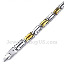 Gezacktes Titan-Gold-Armband Für Herren