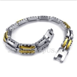 Gezacktes Titan-Gold-Armband Für Herren