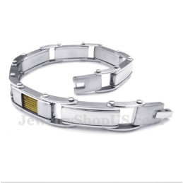 Herren-Kabelarmband Aus Titan Und Gold