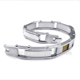 Herren-Kabelarmband Aus Titan Und Gold