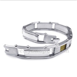 Herren-Kabelarmband Aus Titan Und Gold