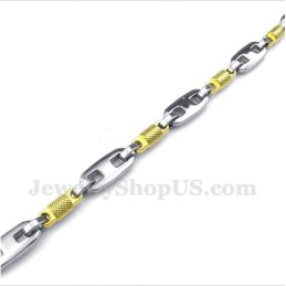 Herren-Zylinderarmband Aus Titan Und Gold