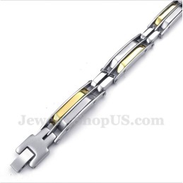 Herren-Kabelarmband Aus Titan Und Gold