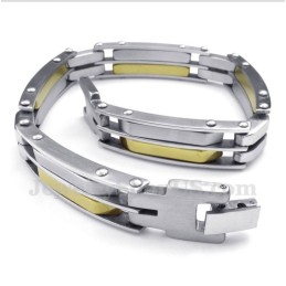 Herren-Kabelarmband Aus Titan Und Gold