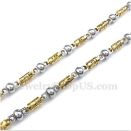Herren Titan Gold Hohl Halskette