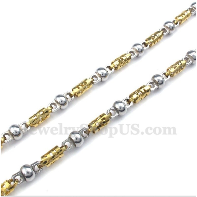 Herren Titan Gold Hohl Halskette Herren Titan Gold Hohl Halskette