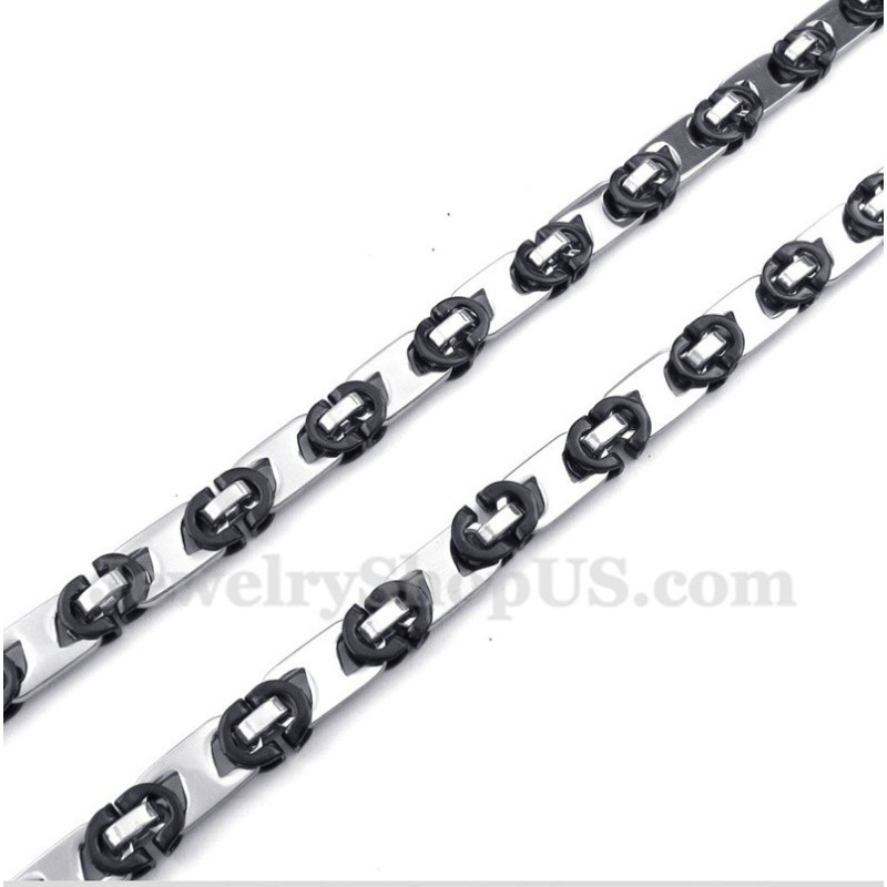 Herren Titan Schwarz Halbmond Halskette Herren Titan Schwarz Halbmond Halskette